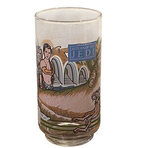Vintage Burger King Return Of The Jedi Jabba The Hut 1983 Collector's Glass